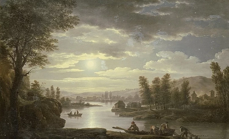 Jean - François Hue, I pescatori tirano le reti al chiaro di luna